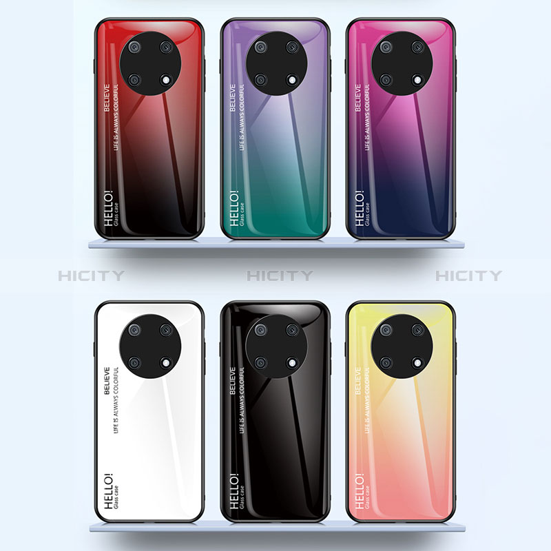 Carcasa Bumper Funda Silicona Espejo Gradiente Arco iris LS1 para Huawei Nova Y90