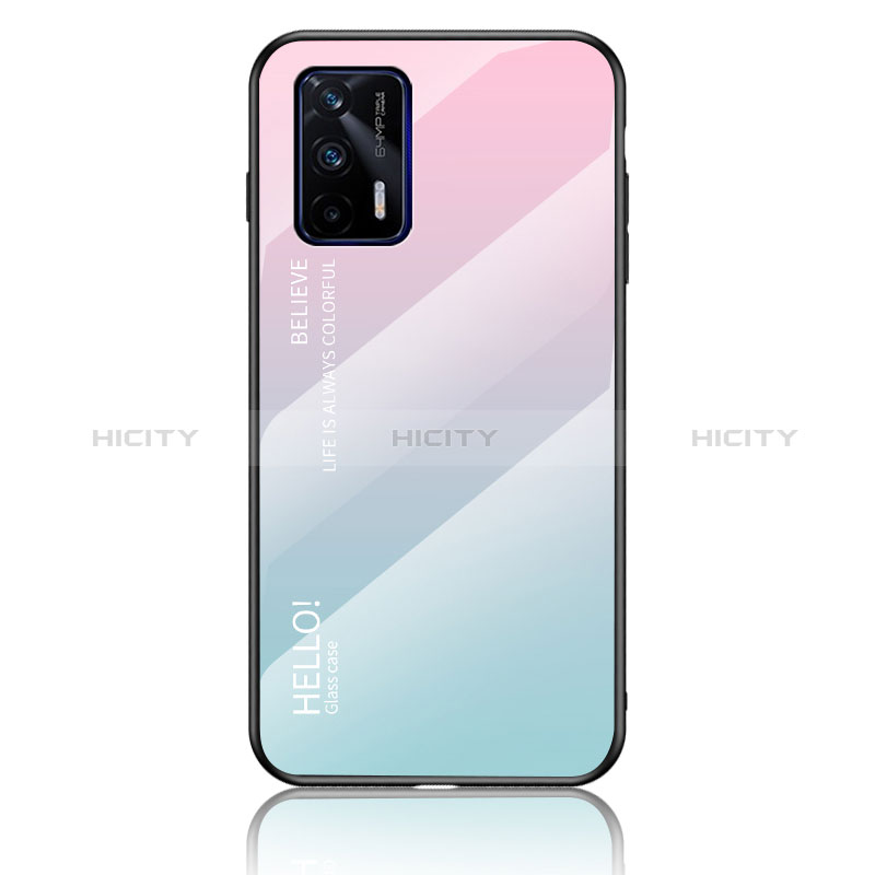 Carcasa Bumper Funda Silicona Espejo Gradiente Arco iris LS1 para Realme GT 5G