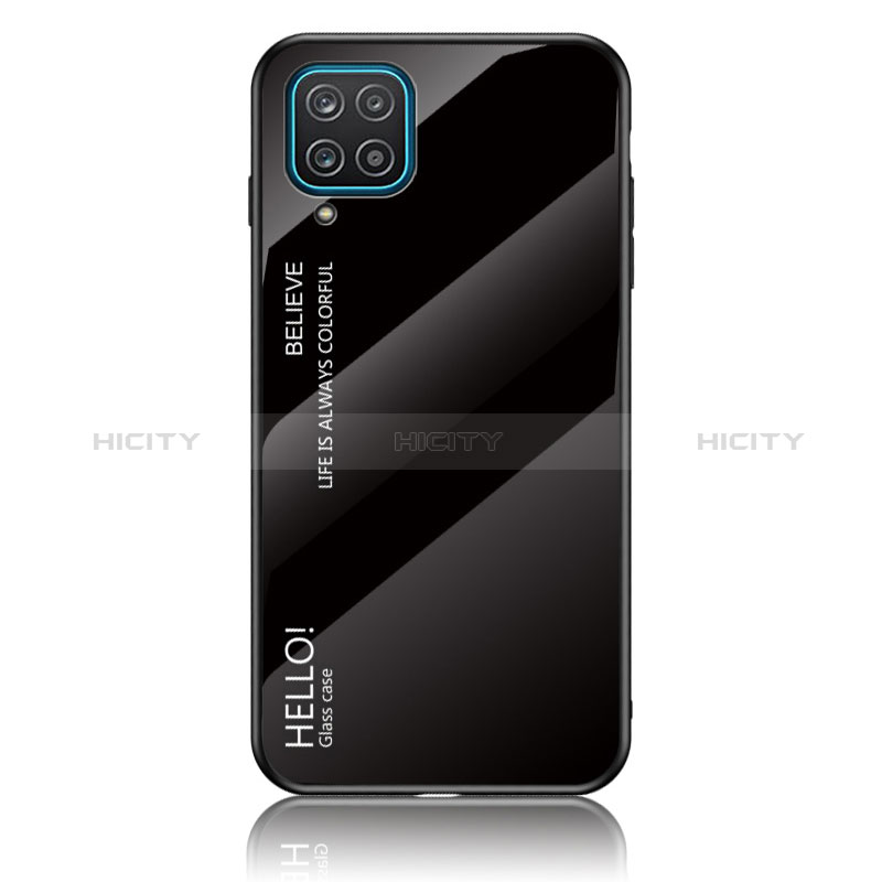 Carcasa Bumper Funda Silicona Espejo Gradiente Arco iris LS1 para Samsung Galaxy A12 Nacho