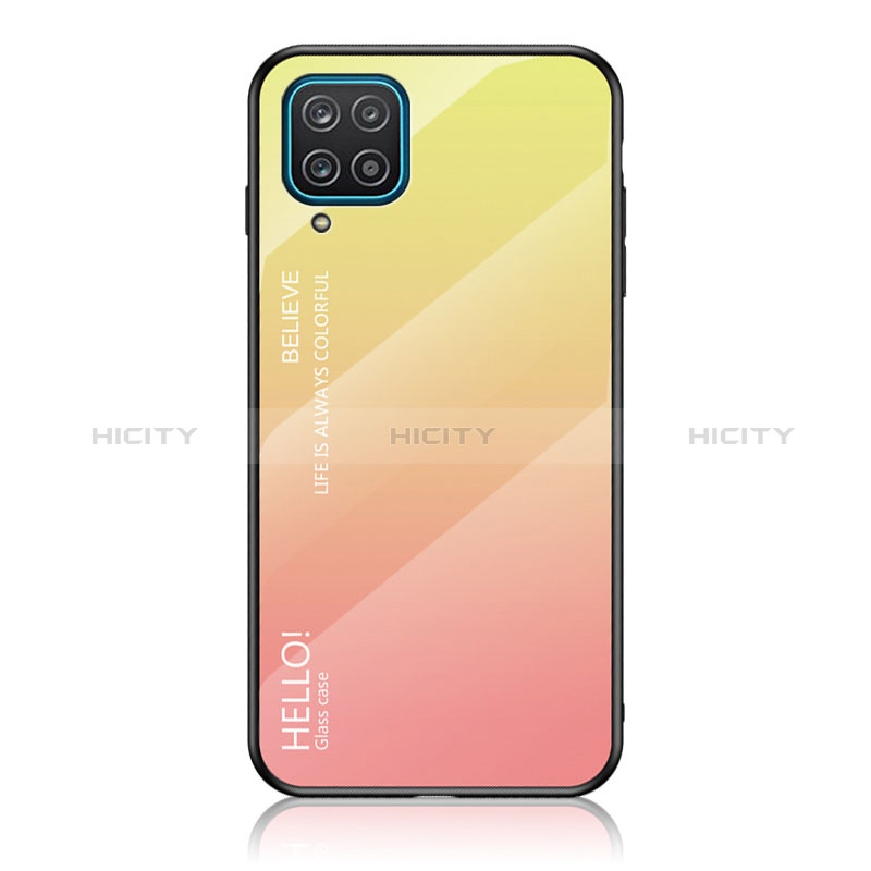 Carcasa Bumper Funda Silicona Espejo Gradiente Arco iris LS1 para Samsung Galaxy A12 Nacho