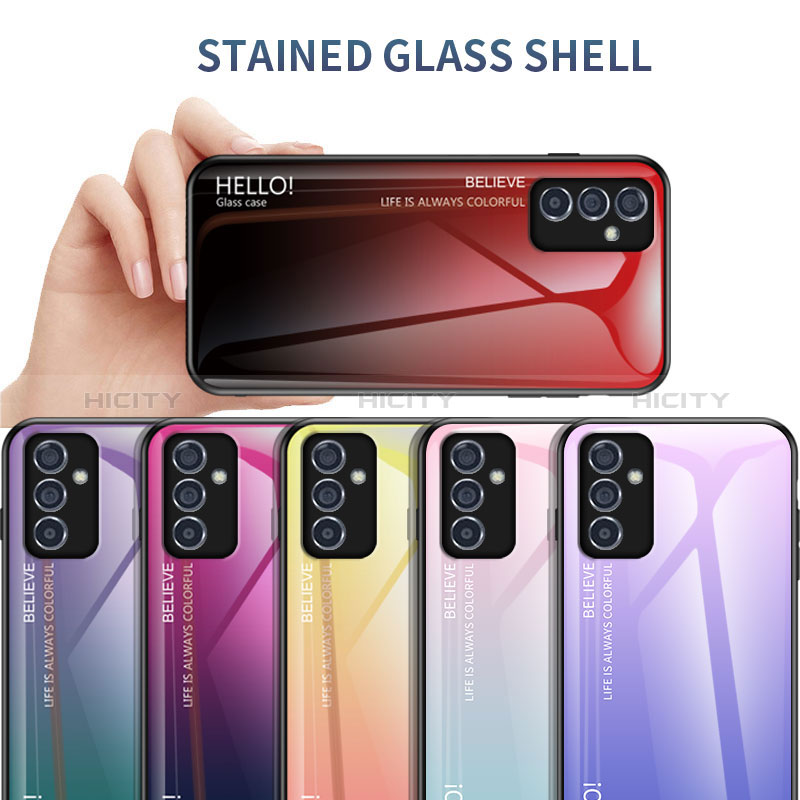 Carcasa Bumper Funda Silicona Espejo Gradiente Arco iris LS1 para Samsung Galaxy A15 4G