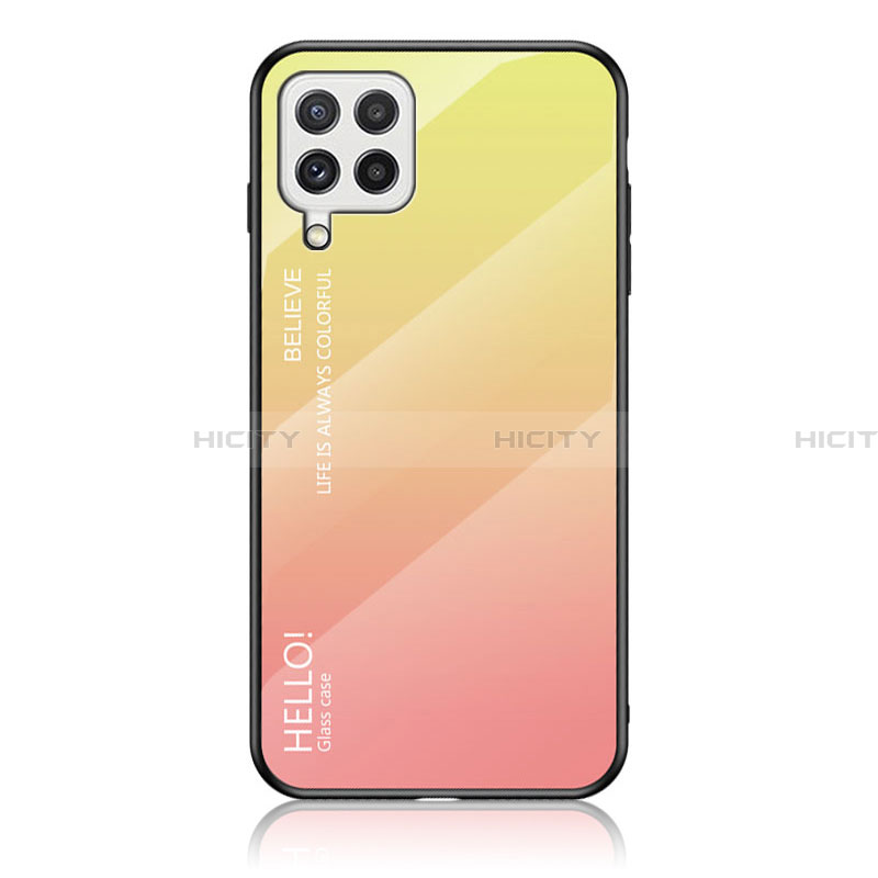 Carcasa Bumper Funda Silicona Espejo Gradiente Arco iris LS1 para Samsung Galaxy A22 4G