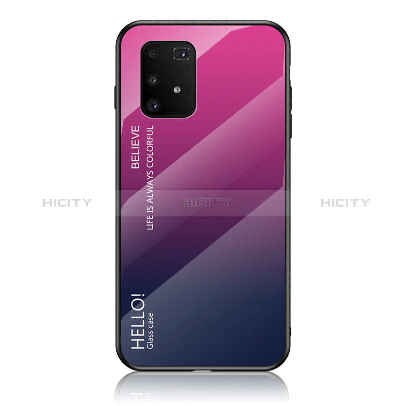 Carcasa Bumper Funda Silicona Espejo Gradiente Arco iris LS1 para Samsung Galaxy S10 Lite