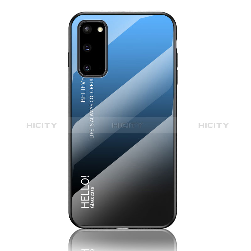 Carcasa Bumper Funda Silicona Espejo Gradiente Arco iris LS1 para Samsung Galaxy S20