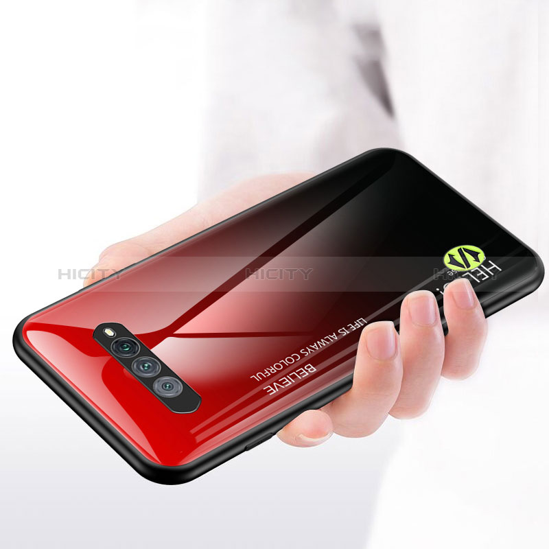 Carcasa Bumper Funda Silicona Espejo Gradiente Arco iris LS1 para Xiaomi Black Shark 4S 5G