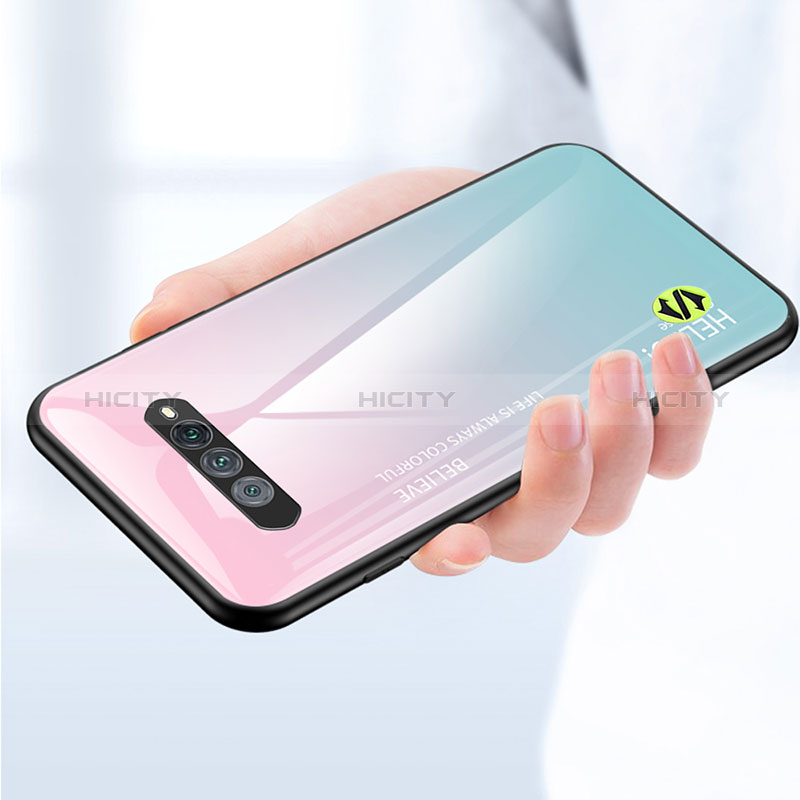 Carcasa Bumper Funda Silicona Espejo Gradiente Arco iris LS1 para Xiaomi Black Shark 4S 5G