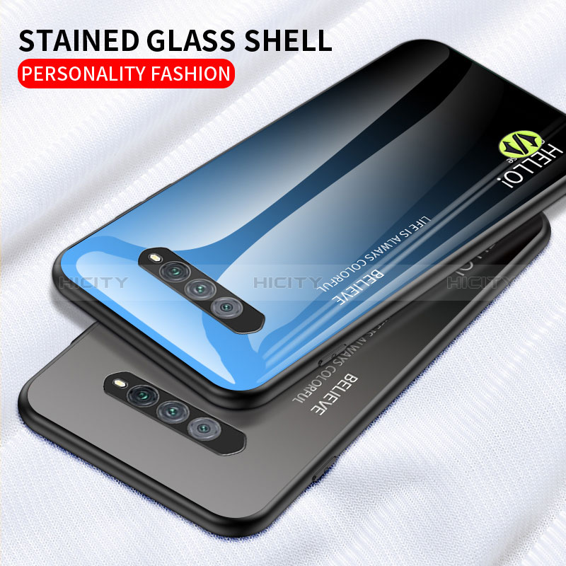 Carcasa Bumper Funda Silicona Espejo Gradiente Arco iris LS1 para Xiaomi Black Shark 4S 5G