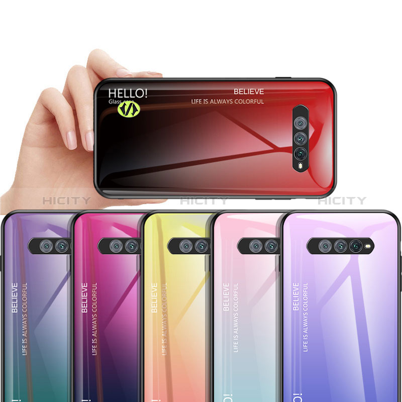 Carcasa Bumper Funda Silicona Espejo Gradiente Arco iris LS1 para Xiaomi Black Shark 5 RS 5G