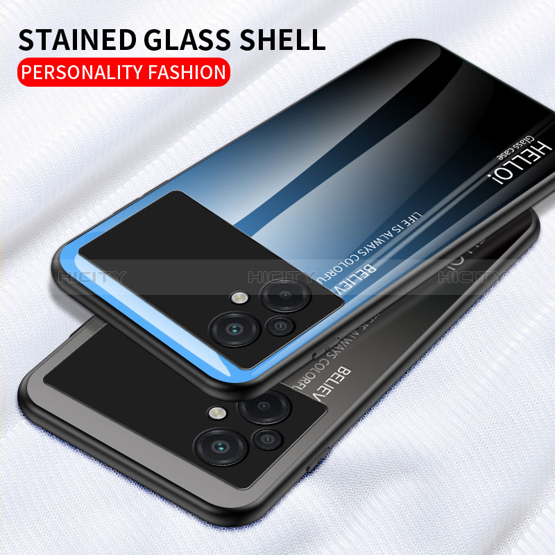 Carcasa Bumper Funda Silicona Espejo Gradiente Arco iris LS1 para Xiaomi Poco M5 4G