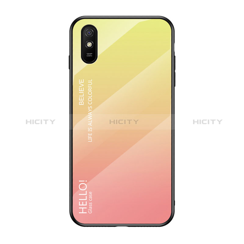 Carcasa Bumper Funda Silicona Espejo Gradiente Arco iris LS1 para Xiaomi Redmi 9A