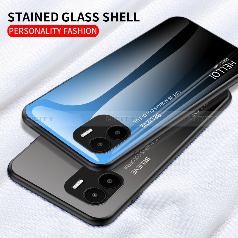 Carcasa Bumper Funda Silicona Espejo Gradiente Arco iris LS1 para Xiaomi Redmi A1