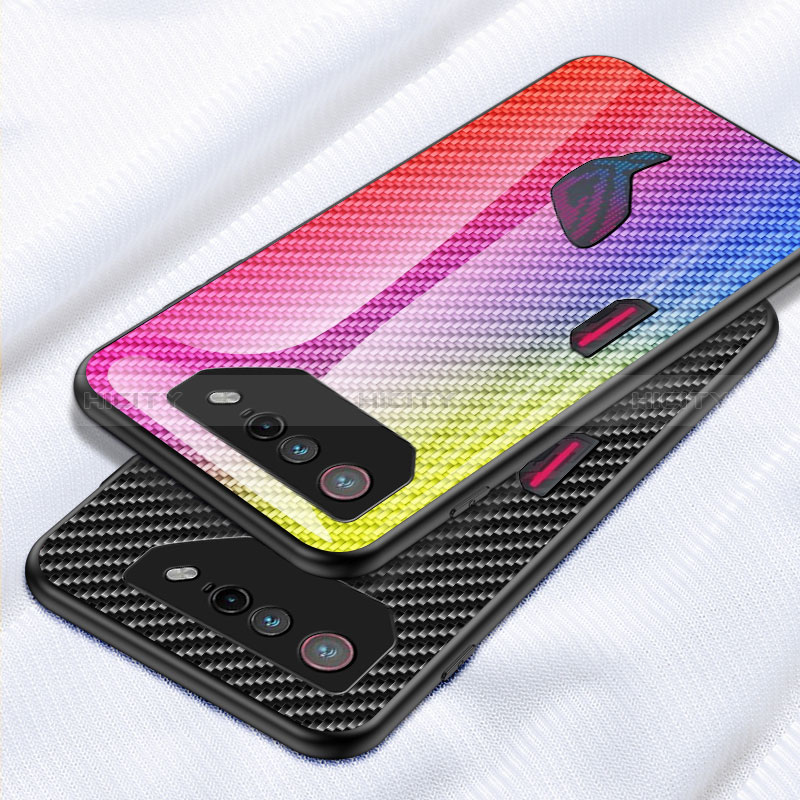 Carcasa Bumper Funda Silicona Espejo Gradiente Arco iris LS2 para Asus ROG Phone 7 Pro