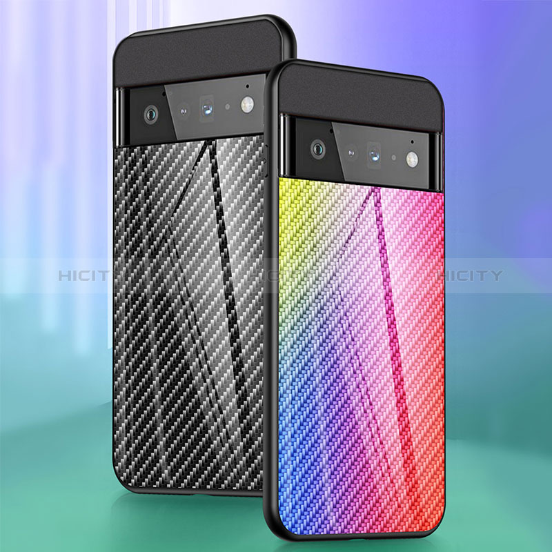 Carcasa Bumper Funda Silicona Espejo Gradiente Arco iris LS2 para Google Pixel 6 Pro 5G