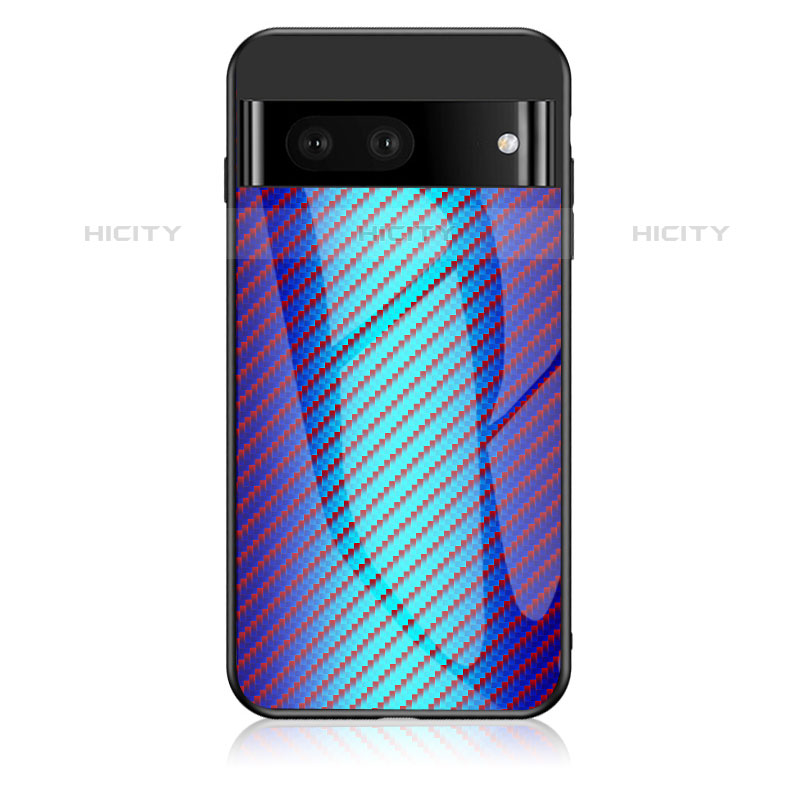 Carcasa Bumper Funda Silicona Espejo Gradiente Arco iris LS2 para Google Pixel 7 5G Azul