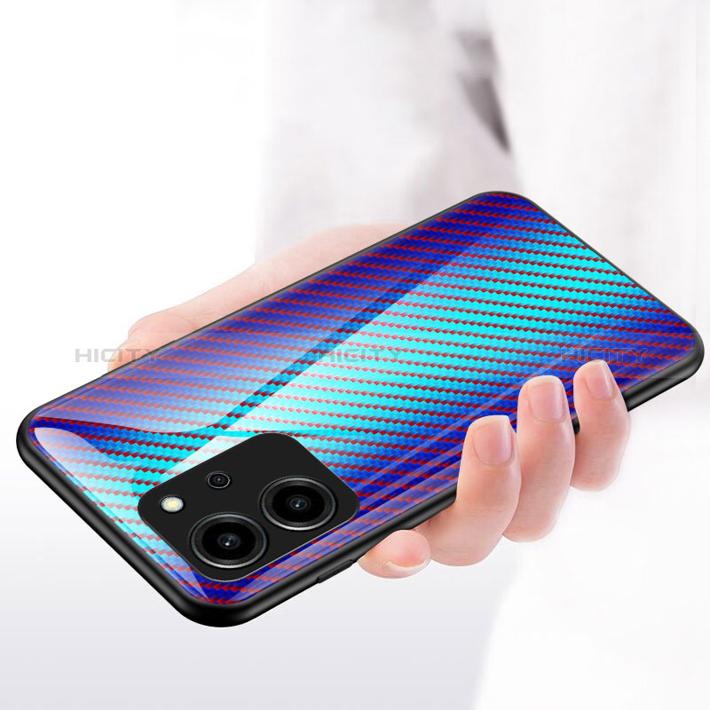 Carcasa Bumper Funda Silicona Espejo Gradiente Arco iris LS2 para Huawei Honor 80 SE 5G