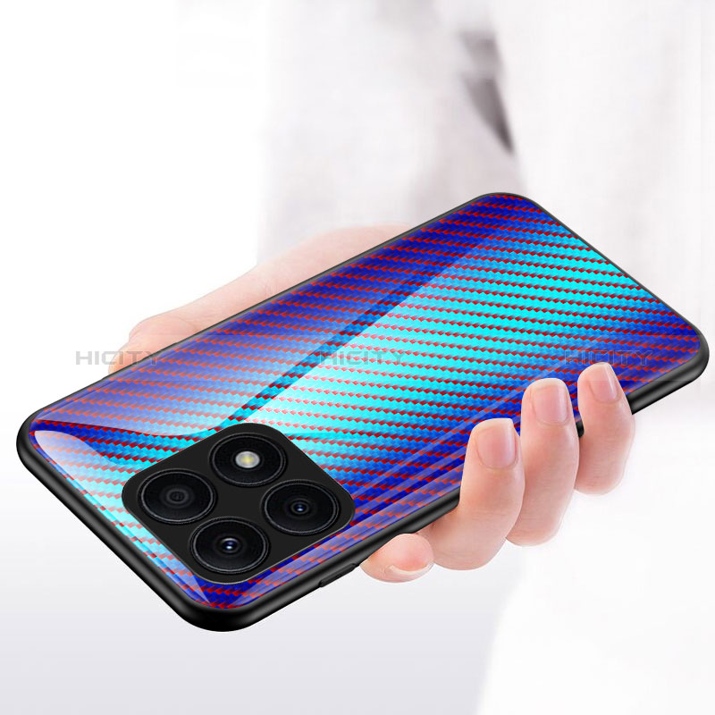 Carcasa Bumper Funda Silicona Espejo Gradiente Arco iris LS2 para Huawei Honor X6 5G