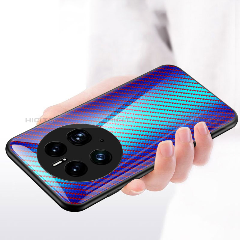 Carcasa Bumper Funda Silicona Espejo Gradiente Arco iris LS2 para Huawei Mate 50 Pro