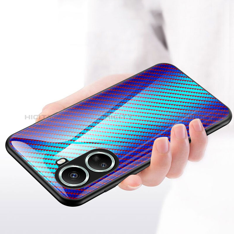 Carcasa Bumper Funda Silicona Espejo Gradiente Arco iris LS2 para Huawei Nova 10 SE