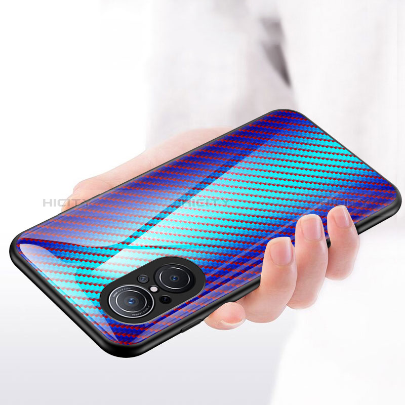 Carcasa Bumper Funda Silicona Espejo Gradiente Arco iris LS2 para Huawei Nova 9 SE