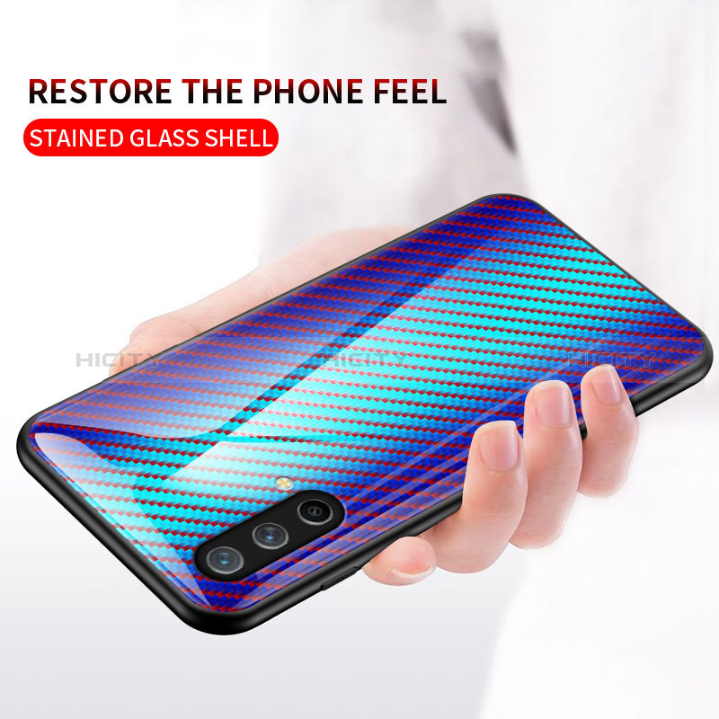 Carcasa Bumper Funda Silicona Espejo Gradiente Arco iris LS2 para OnePlus Nord CE 5G