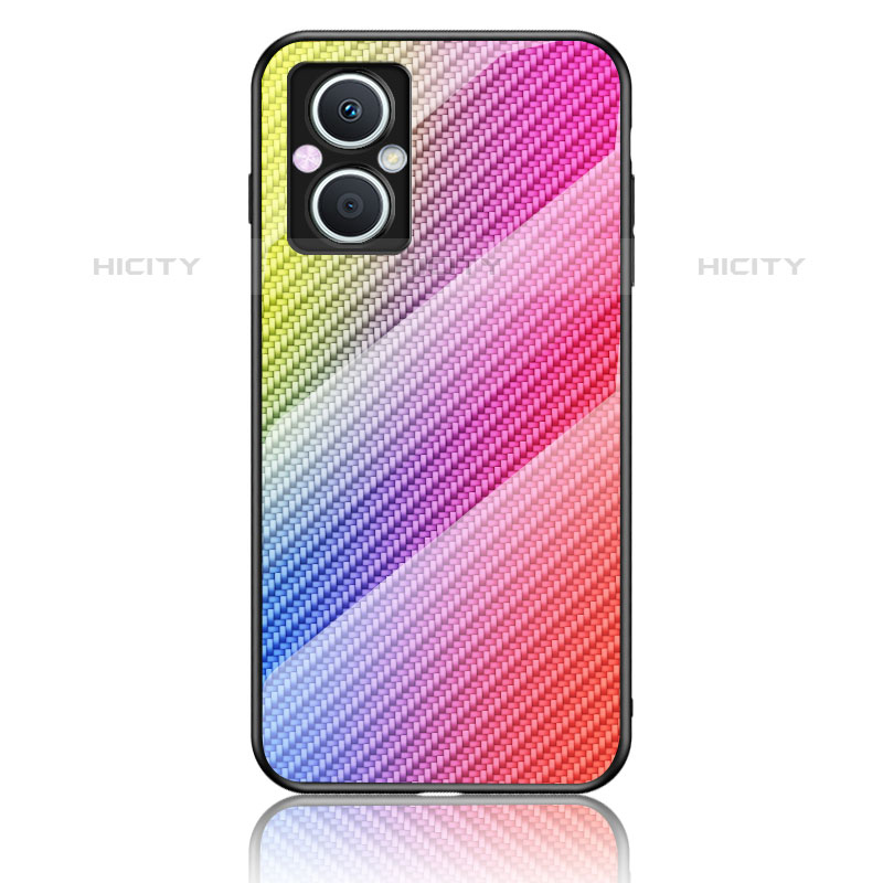 Carcasa Bumper Funda Silicona Espejo Gradiente Arco iris LS2 para OnePlus Nord N20 5G