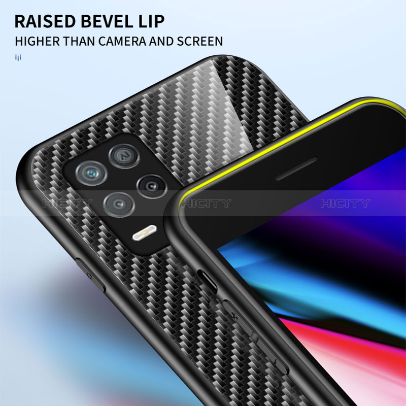 Carcasa Bumper Funda Silicona Espejo Gradiente Arco iris LS2 para Realme 8s 5G