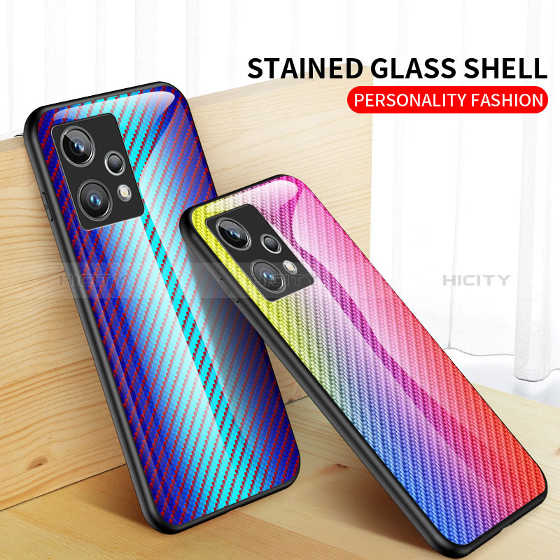 Carcasa Bumper Funda Silicona Espejo Gradiente Arco iris LS2 para Realme 9 Pro+ Plus 5G