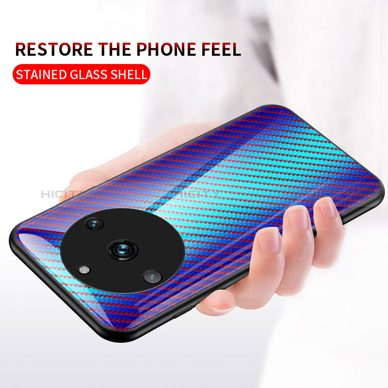 Carcasa Bumper Funda Silicona Espejo Gradiente Arco iris LS2 para Realme Narzo 60 Pro 5G