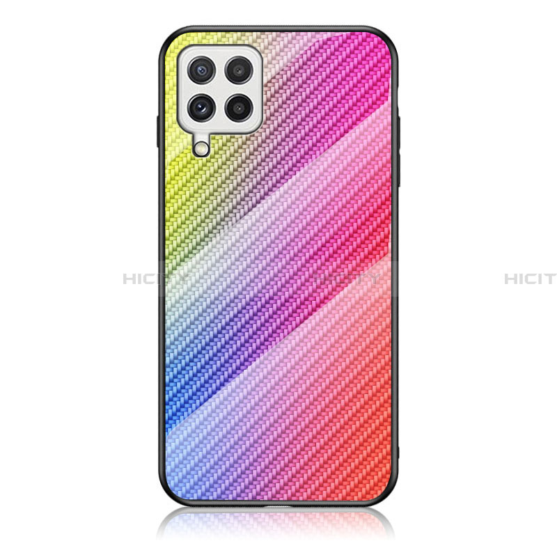 Carcasa Bumper Funda Silicona Espejo Gradiente Arco iris LS2 para Samsung Galaxy A22 4G