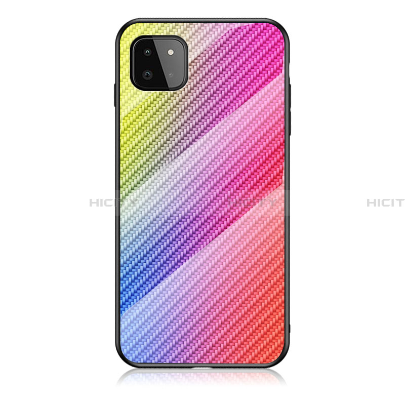 Carcasa Bumper Funda Silicona Espejo Gradiente Arco iris LS2 para Samsung Galaxy A22 5G