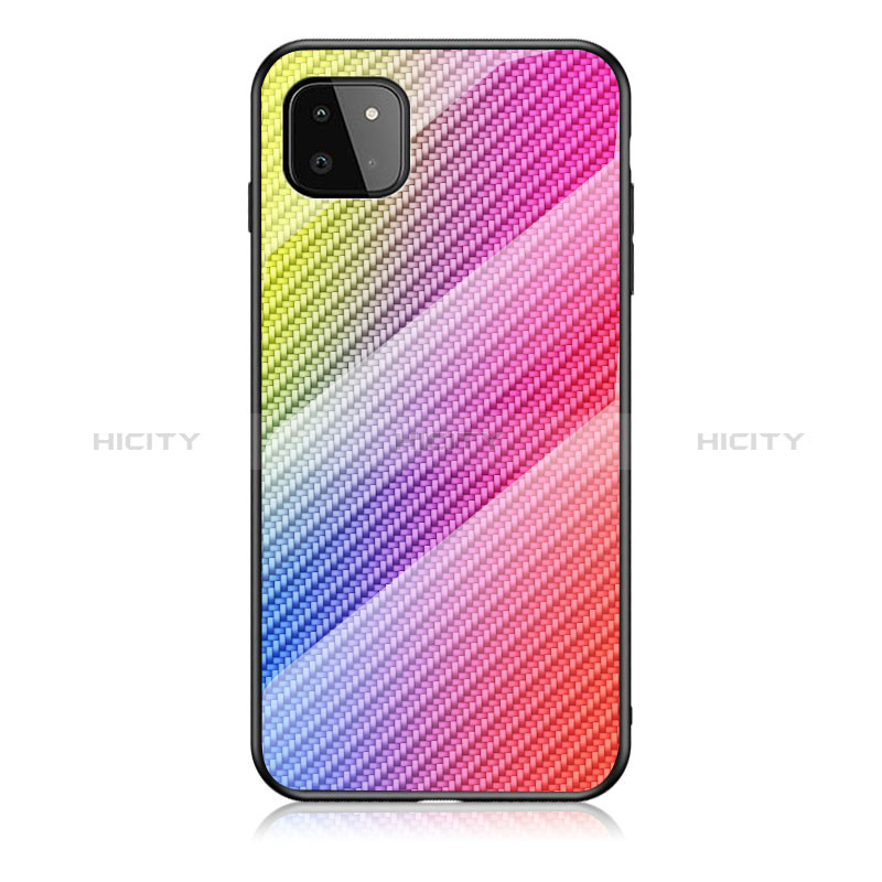 Carcasa Bumper Funda Silicona Espejo Gradiente Arco iris LS2 para Samsung Galaxy A22s 5G