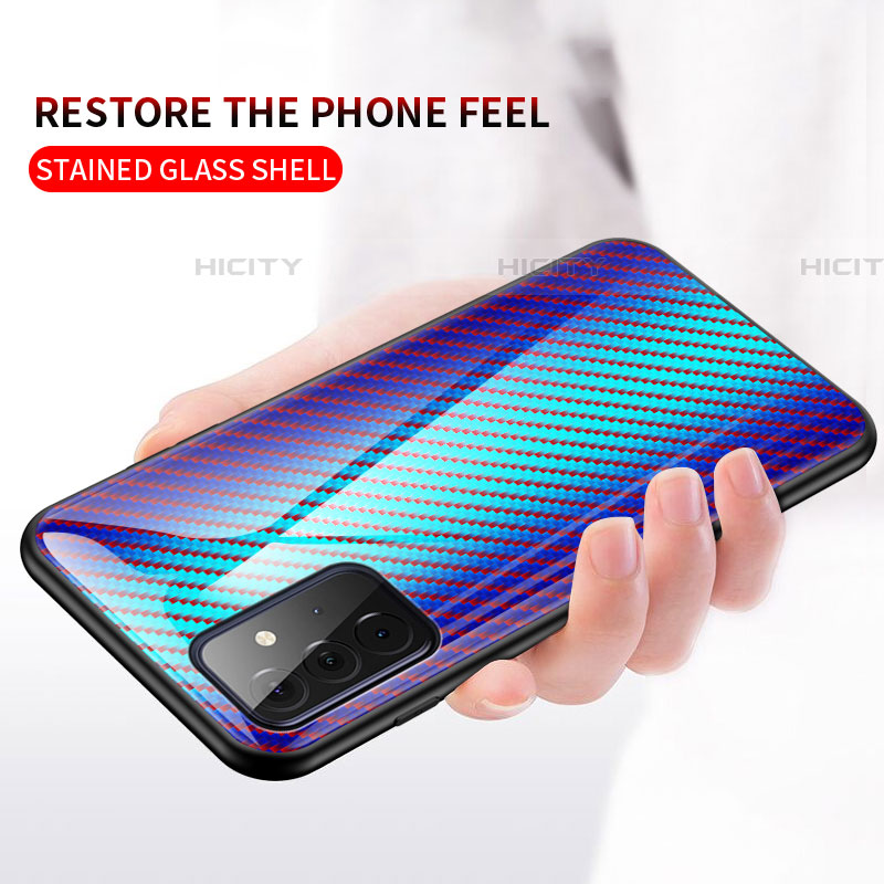 Carcasa Bumper Funda Silicona Espejo Gradiente Arco iris LS2 para Samsung Galaxy A72 4G