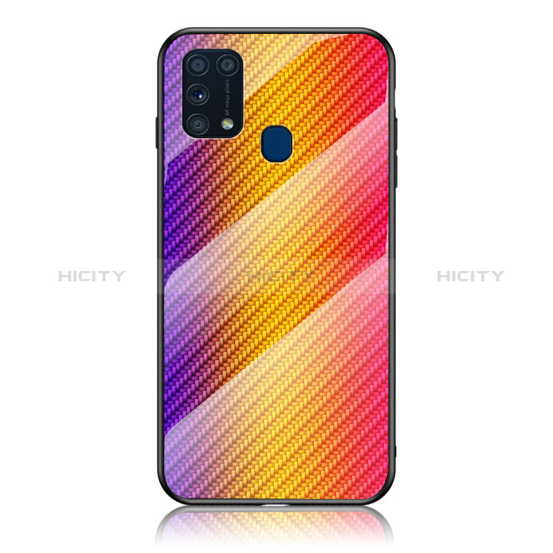 Carcasa Bumper Funda Silicona Espejo Gradiente Arco iris LS2 para Samsung Galaxy M31 Prime Edition