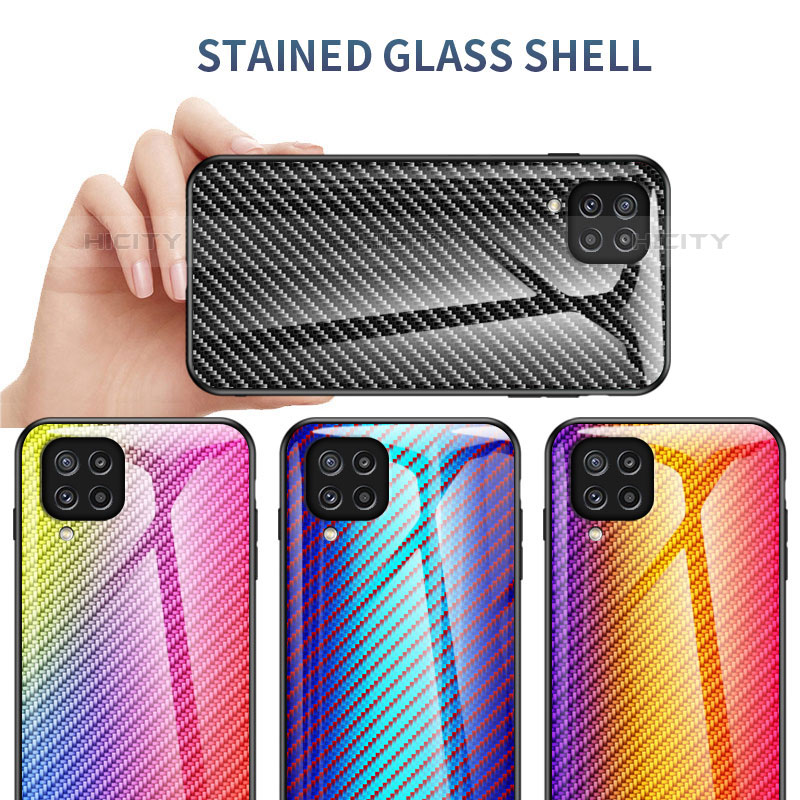 Carcasa Bumper Funda Silicona Espejo Gradiente Arco iris LS2 para Samsung Galaxy M32 4G