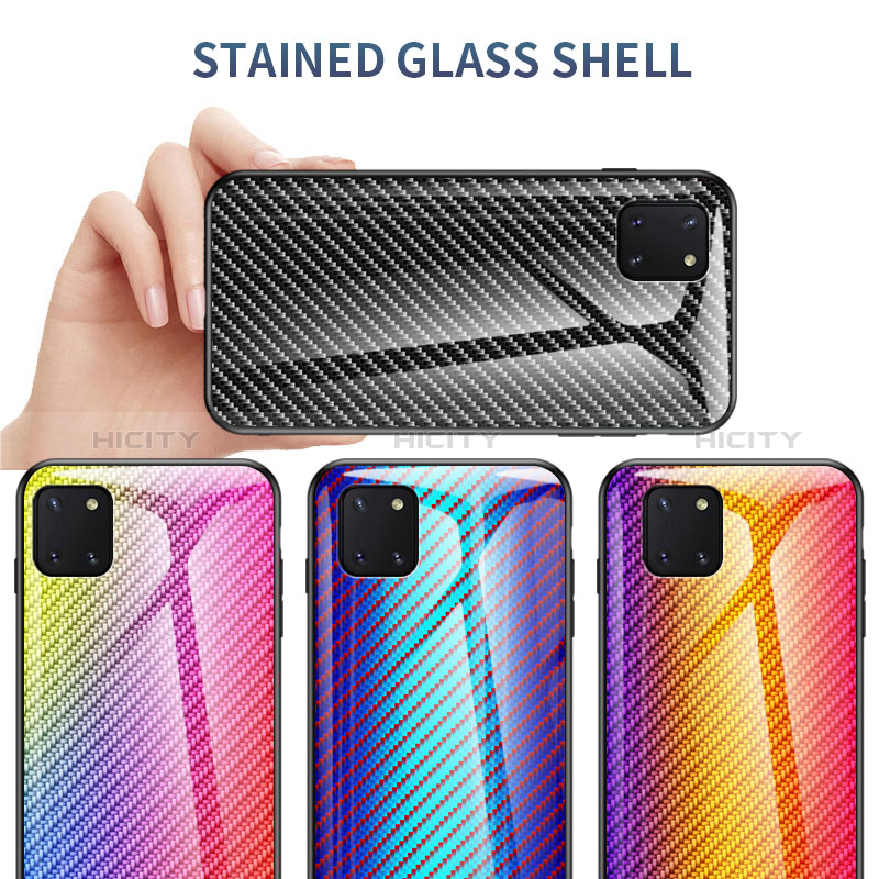 Carcasa Bumper Funda Silicona Espejo Gradiente Arco iris LS2 para Samsung Galaxy M60s