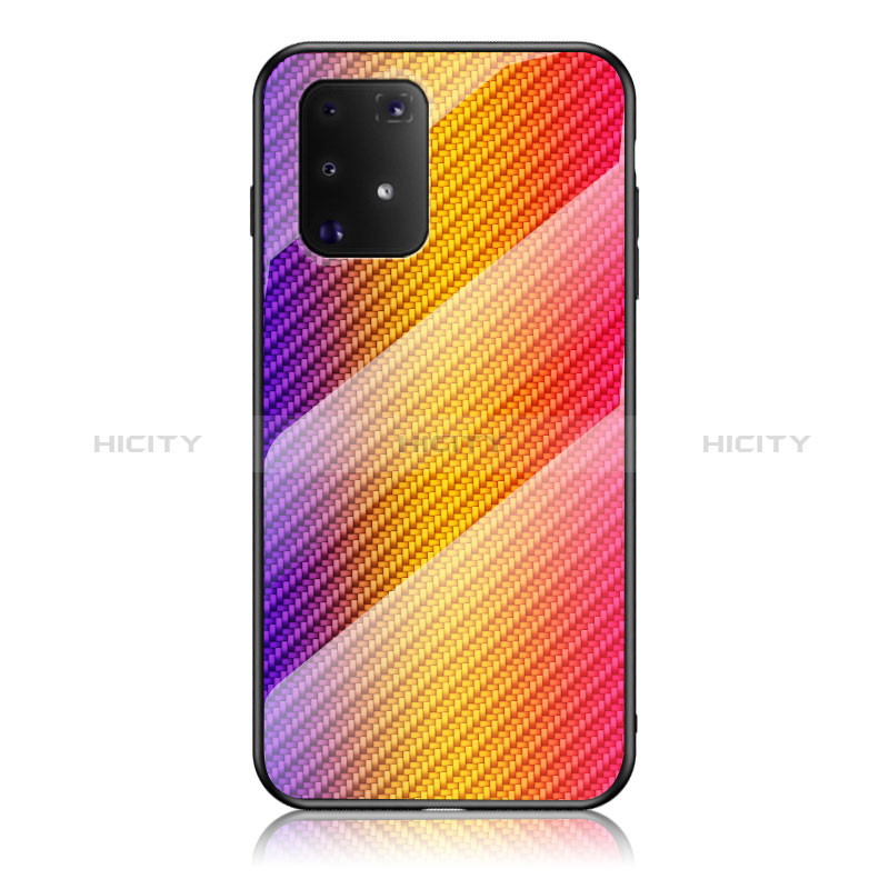 Carcasa Bumper Funda Silicona Espejo Gradiente Arco iris LS2 para Samsung Galaxy S10 Lite