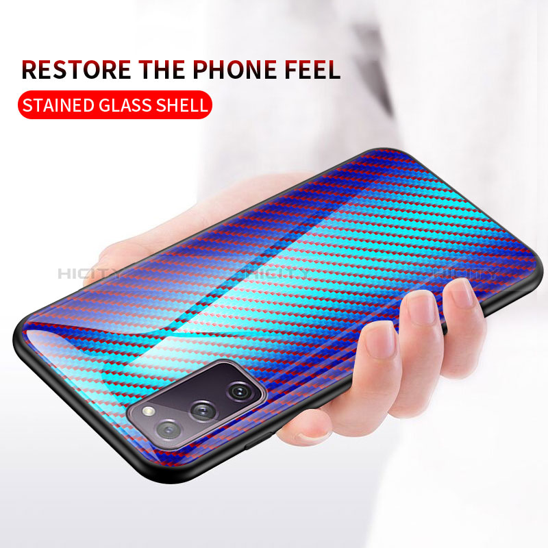 Carcasa Bumper Funda Silicona Espejo Gradiente Arco iris LS2 para Samsung Galaxy S20 FE 4G