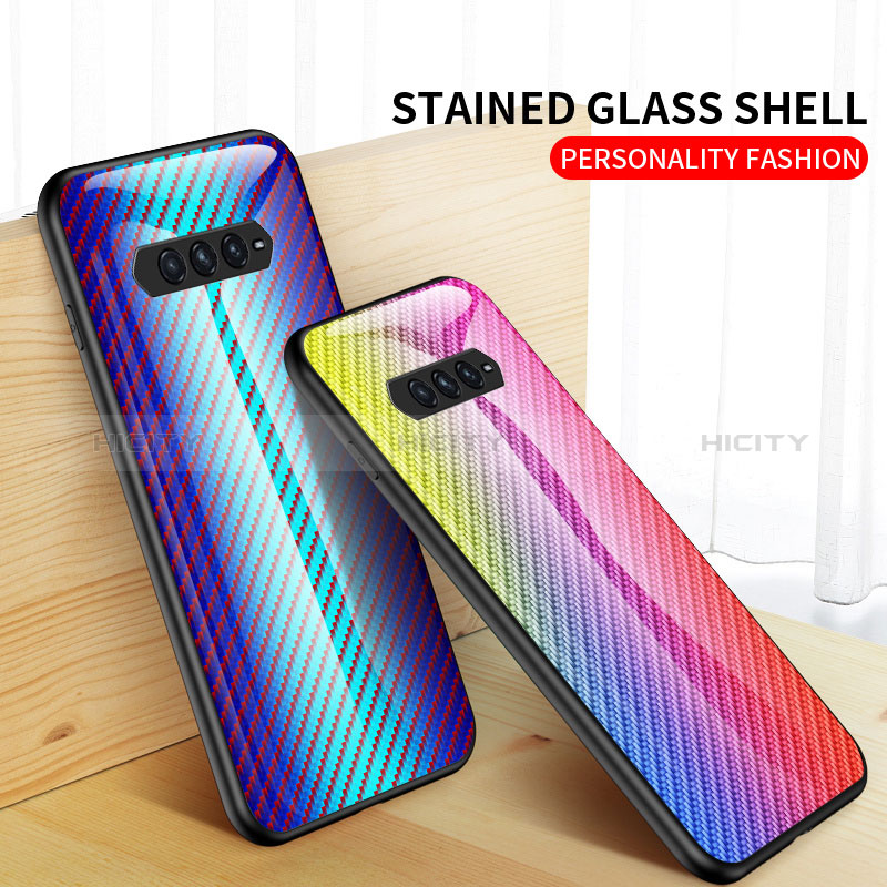 Carcasa Bumper Funda Silicona Espejo Gradiente Arco iris LS2 para Xiaomi Black Shark 4 5G