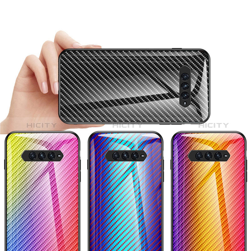 Carcasa Bumper Funda Silicona Espejo Gradiente Arco iris LS2 para Xiaomi Black Shark 4 Pro 5G