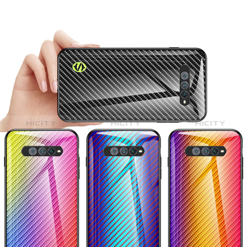 Carcasa Bumper Funda Silicona Espejo Gradiente Arco iris LS2 para Xiaomi Black Shark 4S 5G