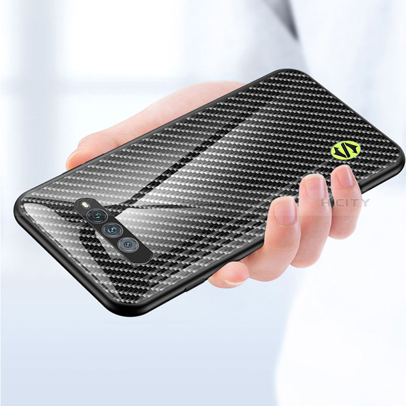 Carcasa Bumper Funda Silicona Espejo Gradiente Arco iris LS2 para Xiaomi Black Shark 4S Pro 5G