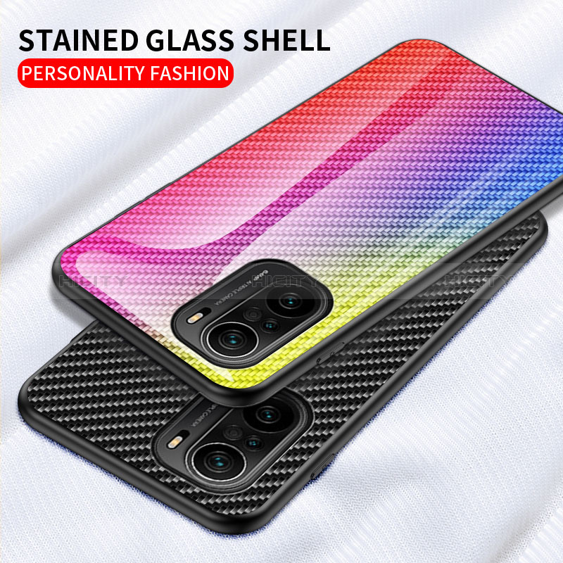 Carcasa Bumper Funda Silicona Espejo Gradiente Arco iris LS2 para Xiaomi Mi 11X 5G