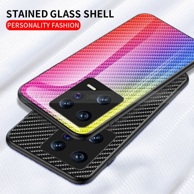 Carcasa Bumper Funda Silicona Espejo Gradiente Arco iris LS2 para Xiaomi Mi 13 5G