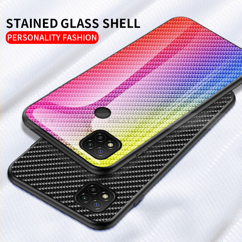 Carcasa Bumper Funda Silicona Espejo Gradiente Arco iris LS2 para Xiaomi POCO C31