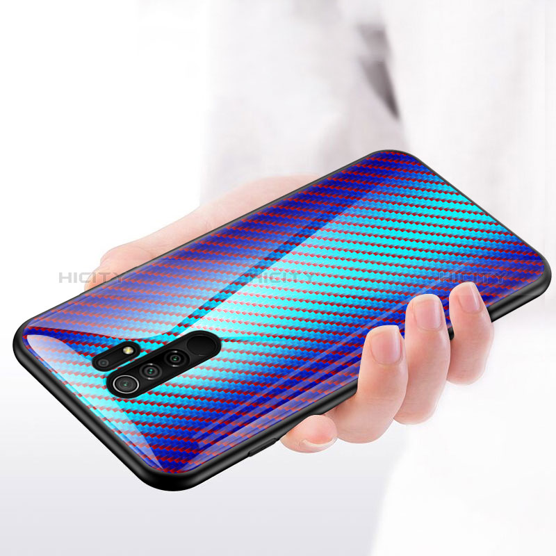 Carcasa Bumper Funda Silicona Espejo Gradiente Arco iris LS2 para Xiaomi Poco M2