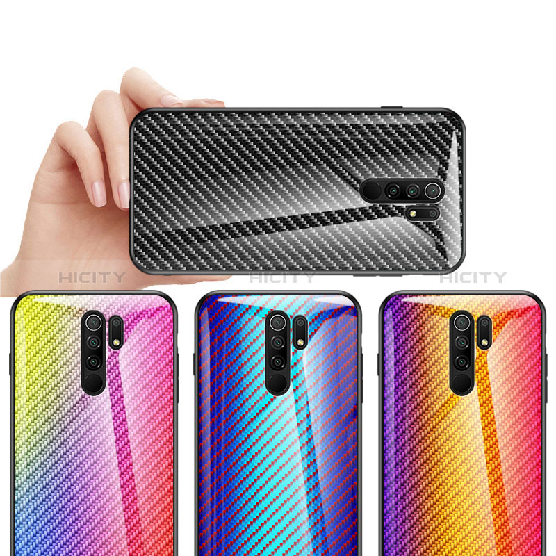 Carcasa Bumper Funda Silicona Espejo Gradiente Arco iris LS2 para Xiaomi Poco M2