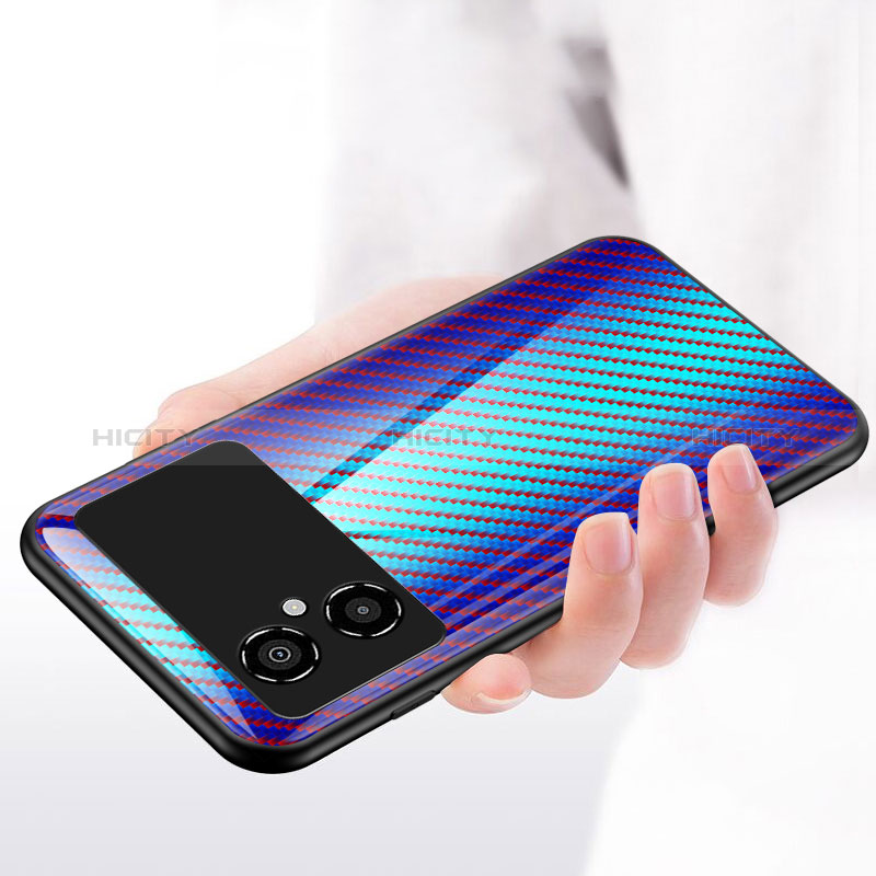 Carcasa Bumper Funda Silicona Espejo Gradiente Arco iris LS2 para Xiaomi Poco M4 5G