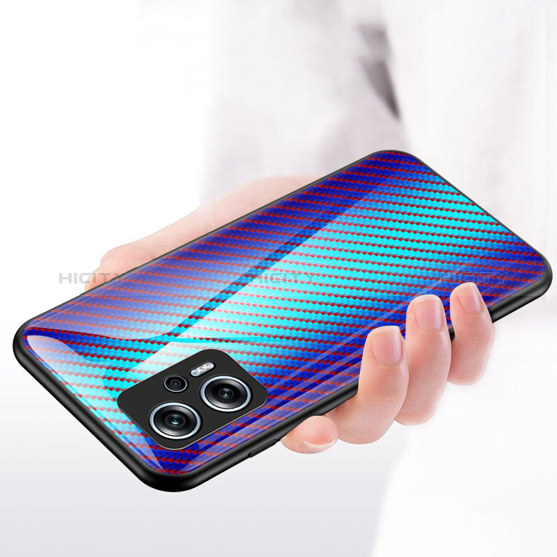 Carcasa Bumper Funda Silicona Espejo Gradiente Arco iris LS2 para Xiaomi Poco X4 GT 5G