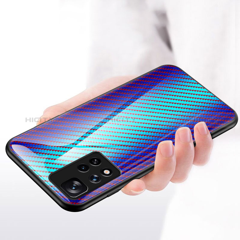 Carcasa Bumper Funda Silicona Espejo Gradiente Arco iris LS2 para Xiaomi Poco X4 NFC