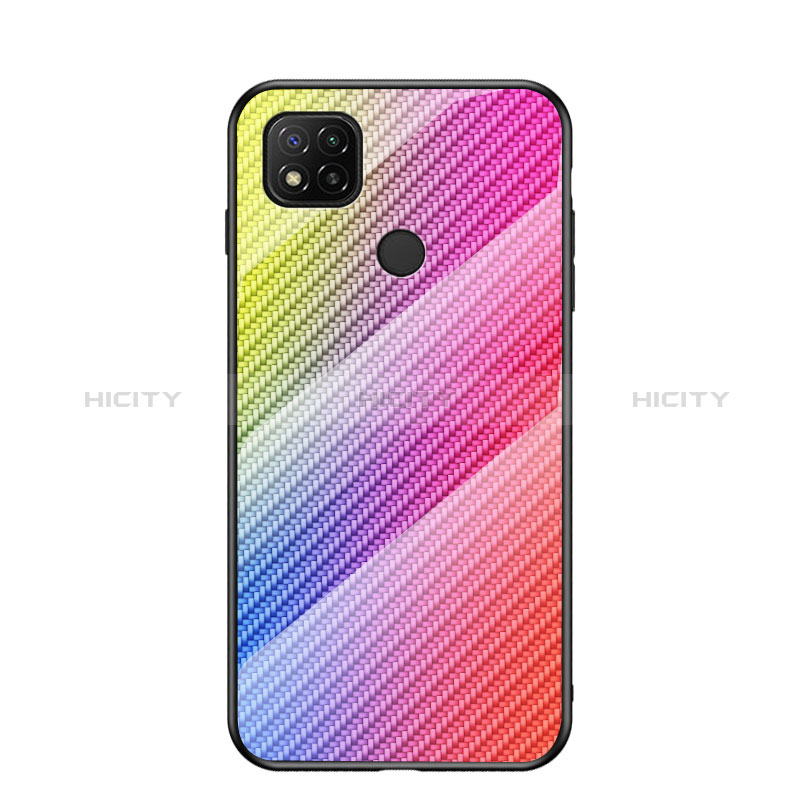 Carcasa Bumper Funda Silicona Espejo Gradiente Arco iris LS2 para Xiaomi Redmi 9 Activ